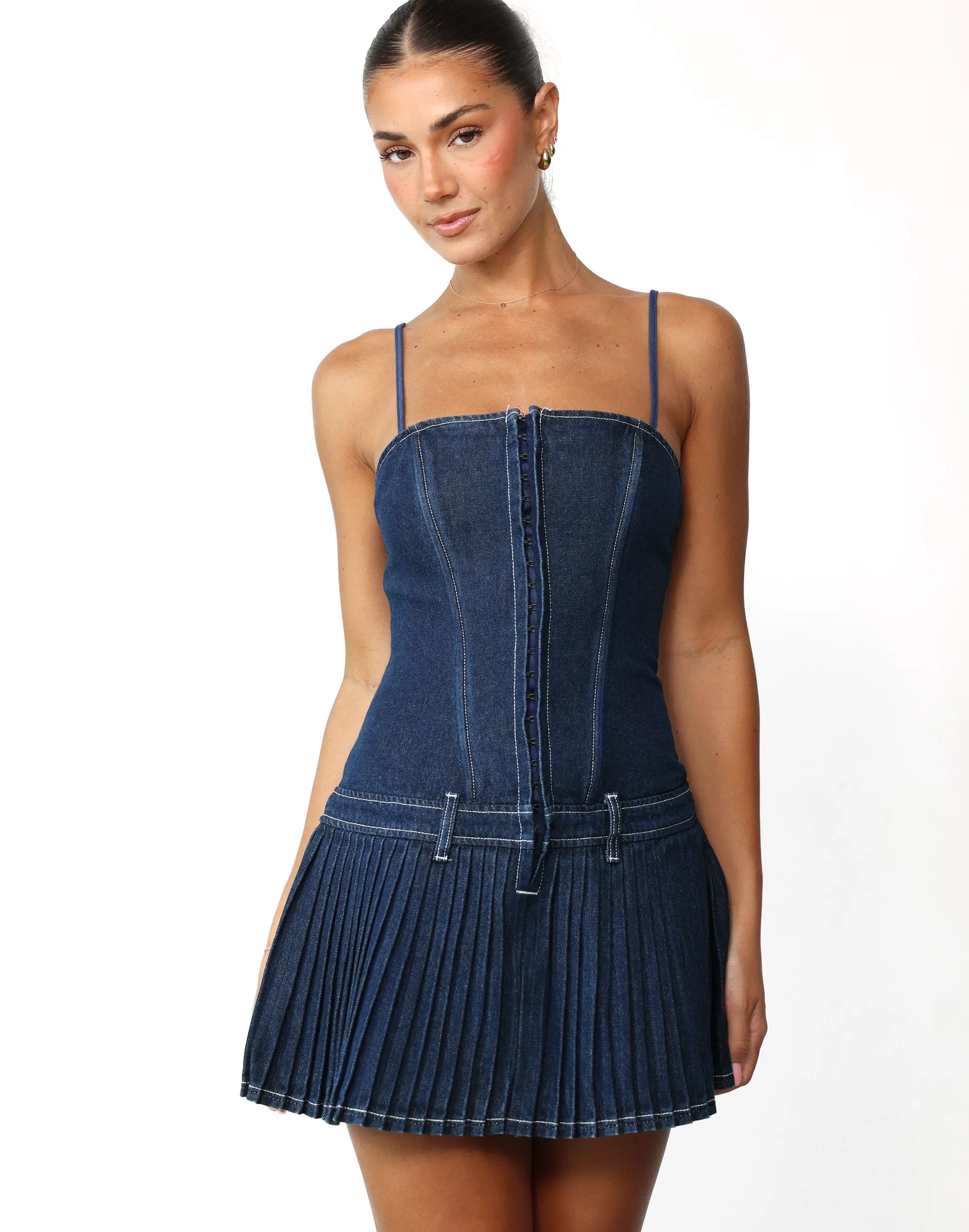 Honey Corset Mini (Blue Denim) - By Lioness