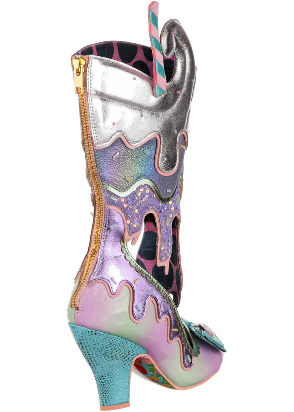 Irregular Choice Cherry On Top Ice Cream Boots Lilac