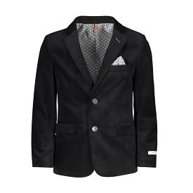 Isaac Mizrahi Boys Velvet Black Blazer BL8110