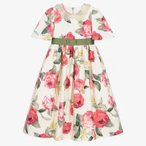 Ivory & Pink Floral Dress