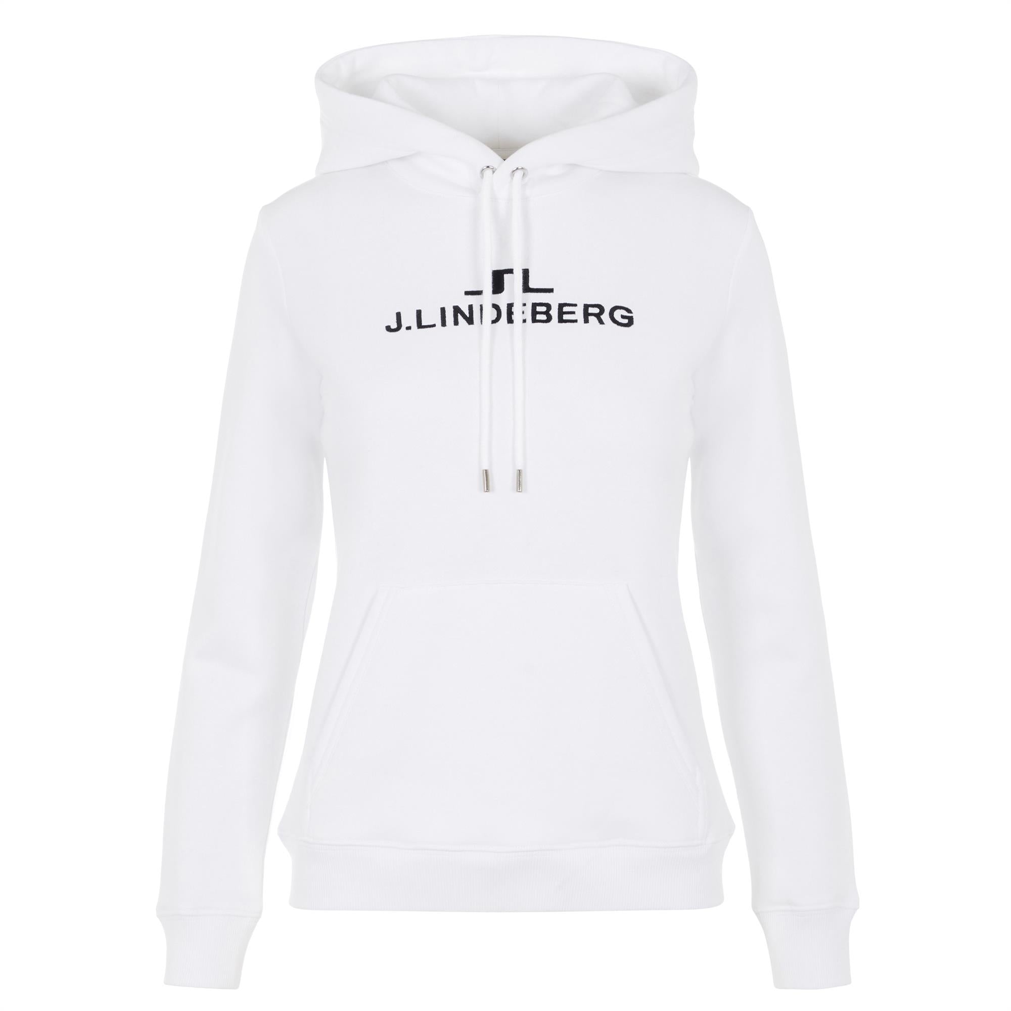 J Lindeberg Alpha Ladies Hooded Sweatshirt White