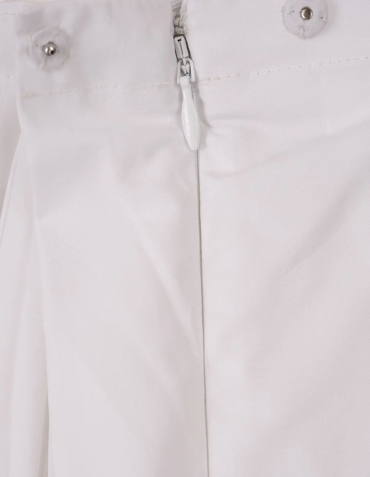 JIL SANDER White Organza Muslin Pleated Midi Skirt