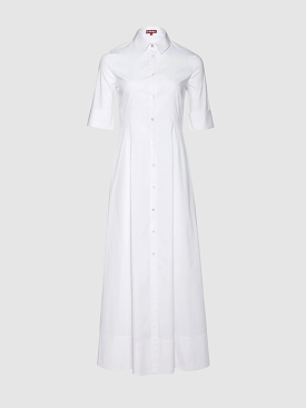 Joan White Maxi Shirt Dress