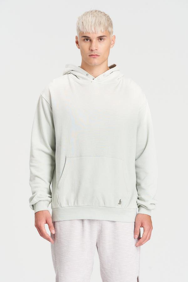 Kuwalla Tee Sun Faded Snap Hoodie in Desert Sage