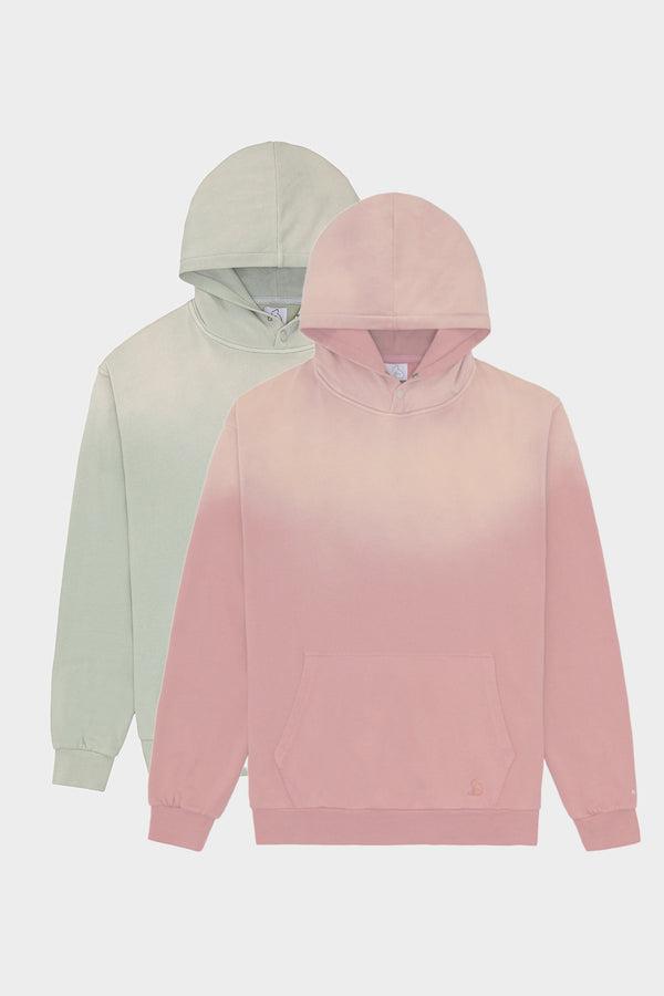 Kuwalla Tee Sun Faded Snap Hoodie in Desert Sage