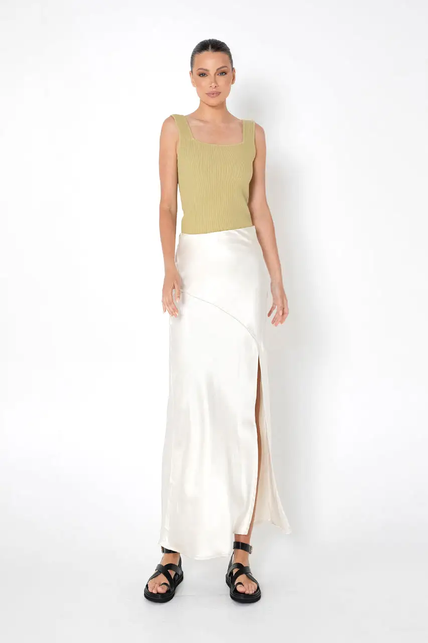 Layla Midi Skirt | Cream