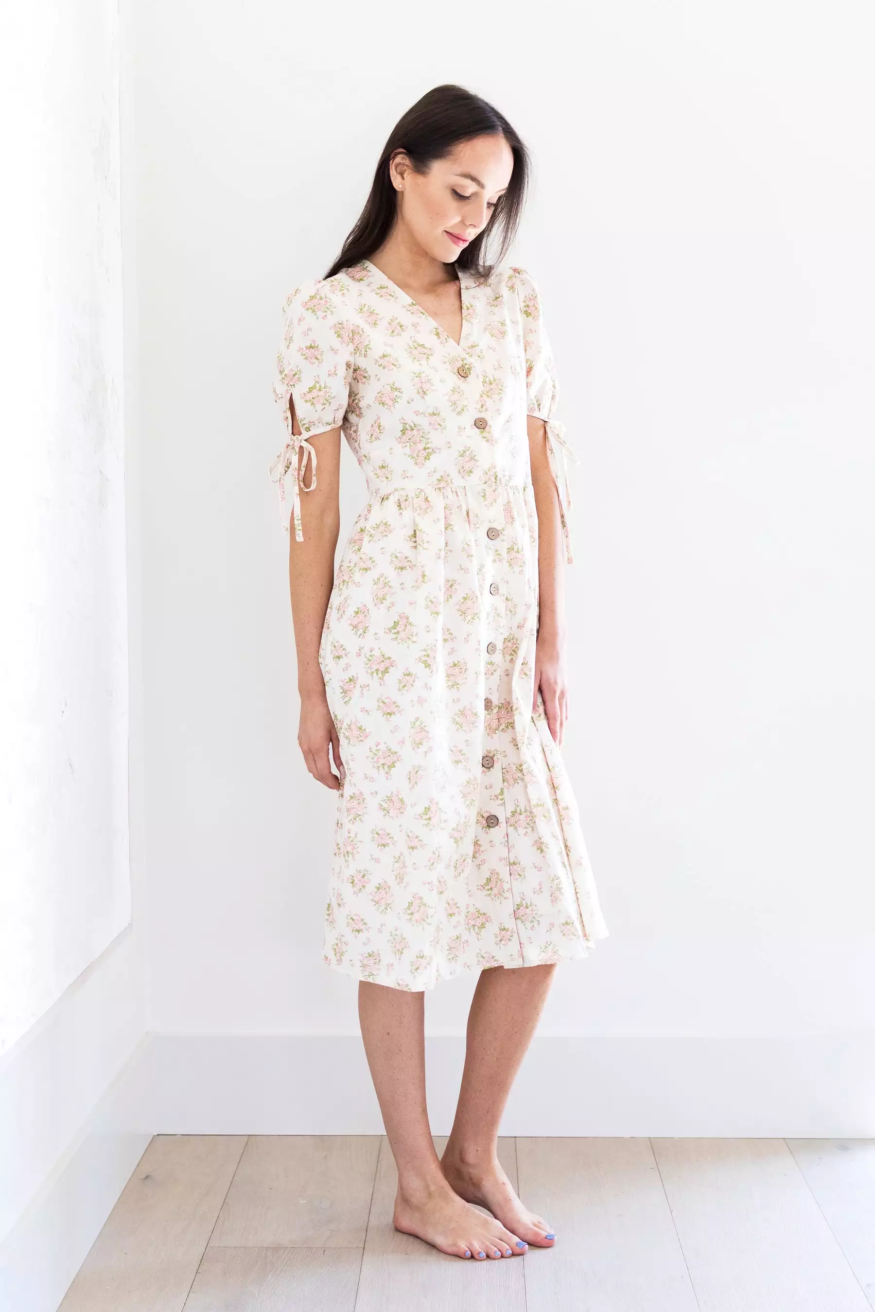 Lilly Button Up Midi Dress