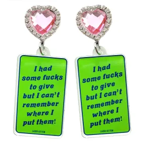 Lost Fucks Charm Earrings