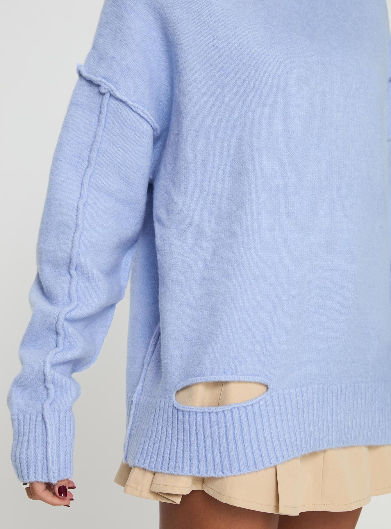 Luminescent Turtleneck Sweater Blue