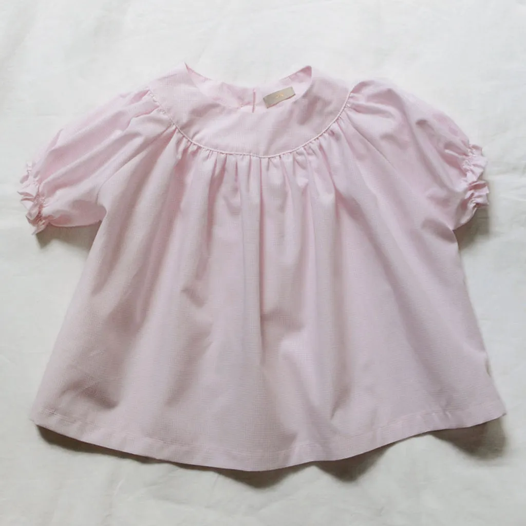 Makié Baby Alba Blouse Pink Gingham Checks