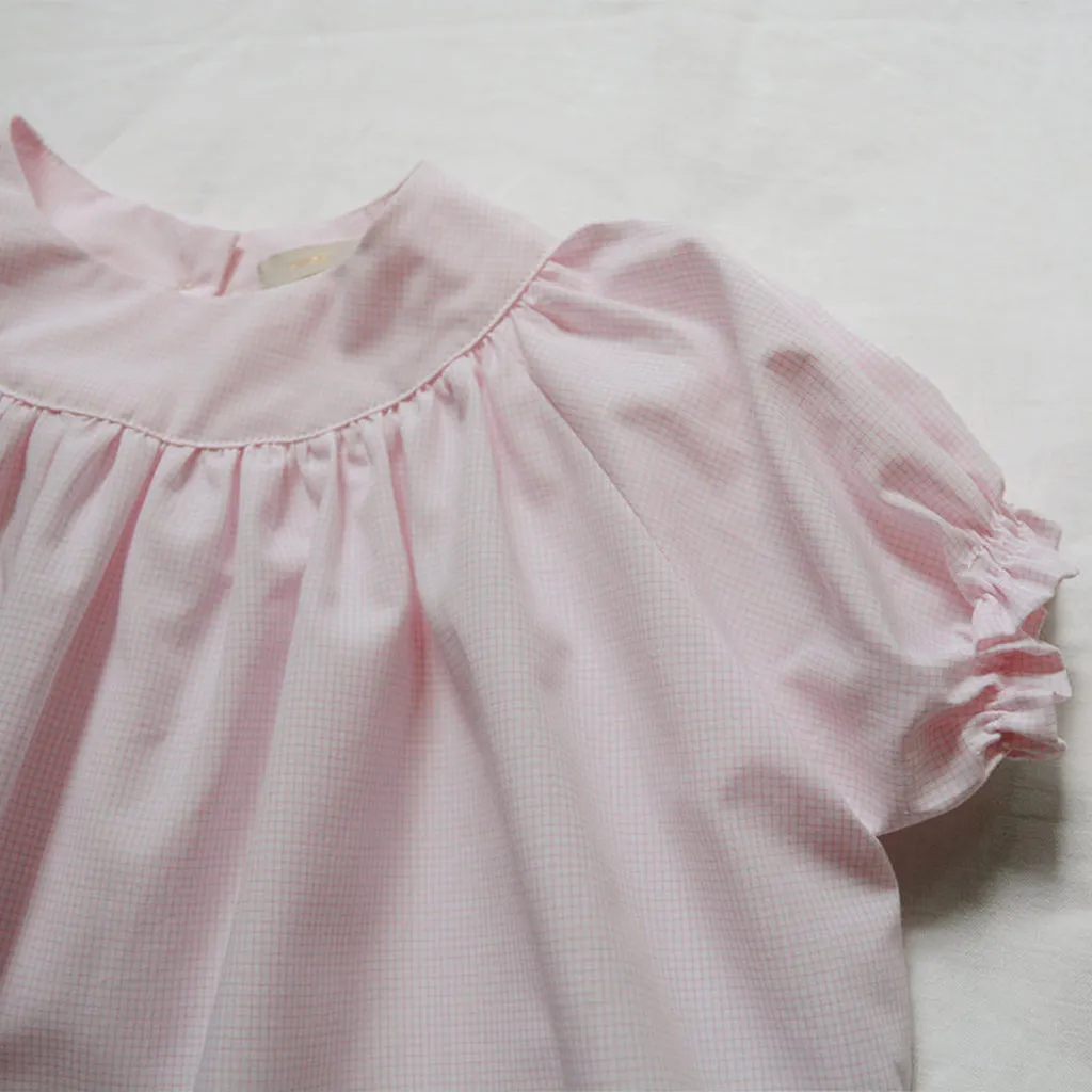 Makié Baby Alba Blouse Pink Gingham Checks