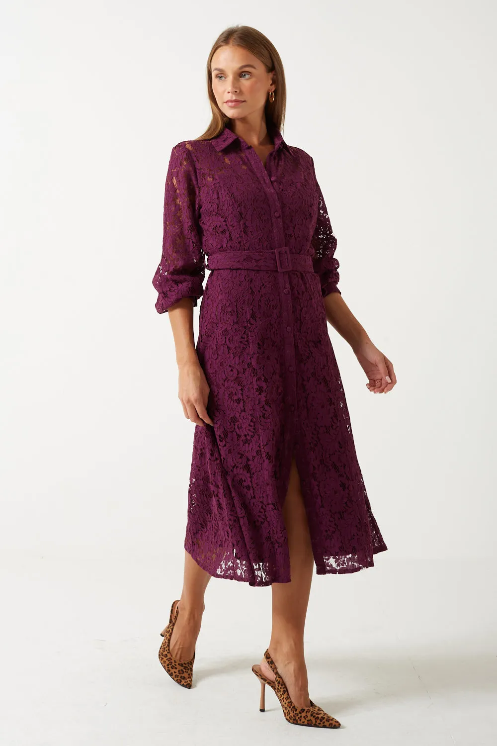 Marc Angelo Lace Shirt Dress