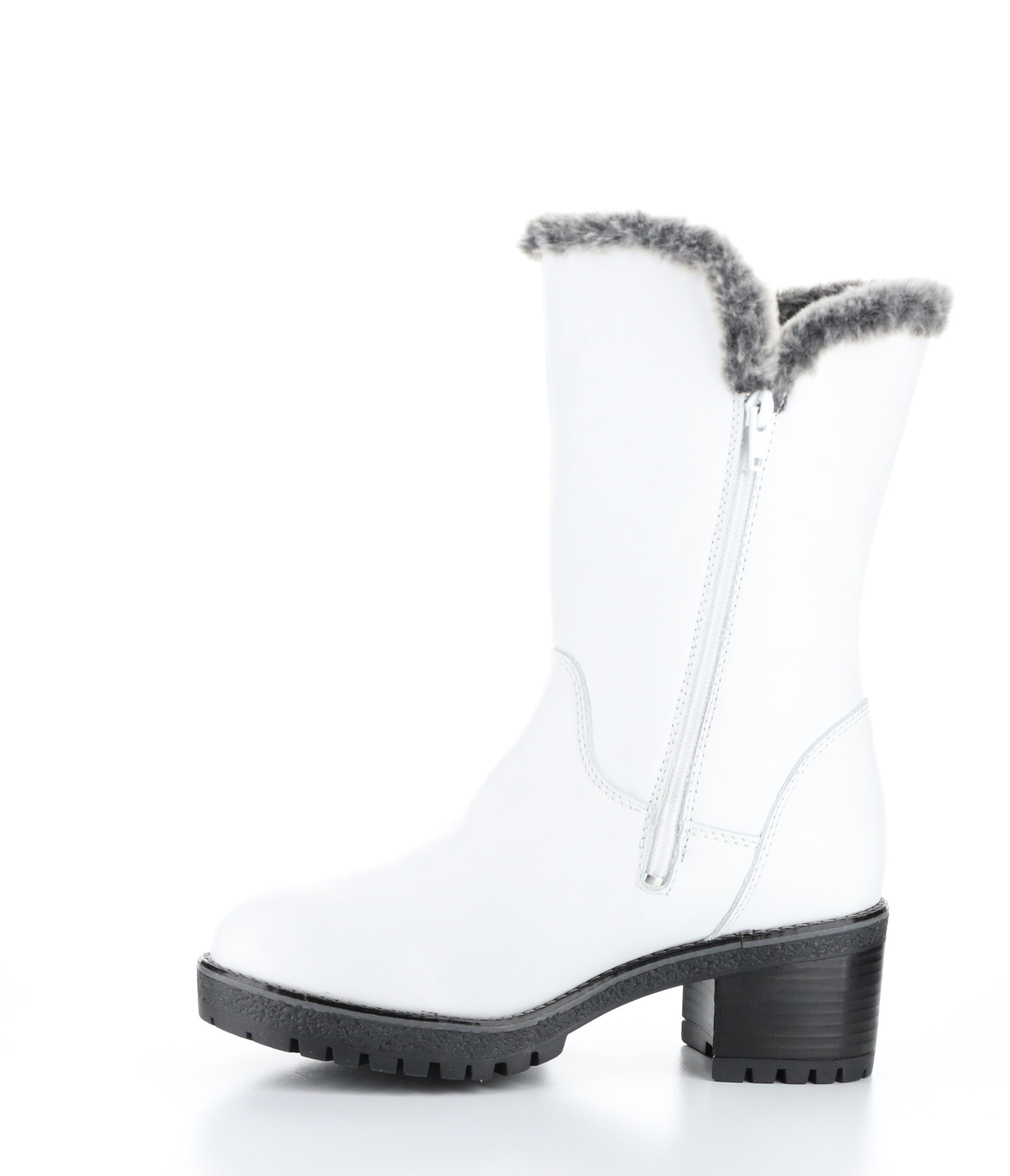 MATCH WHITE/GREYBLACK Round Toe Boots