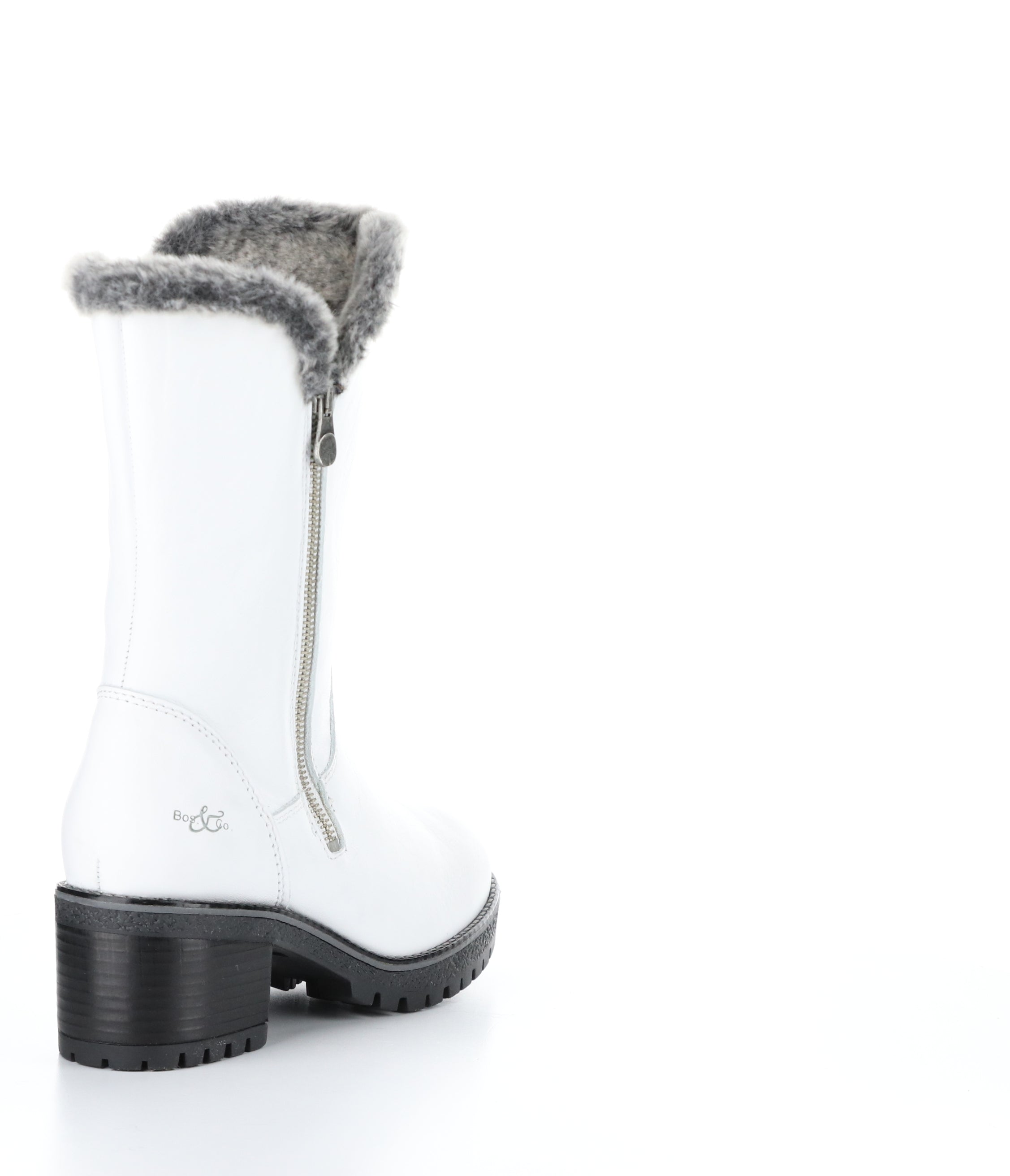 MATCH WHITE/GREYBLACK Round Toe Boots