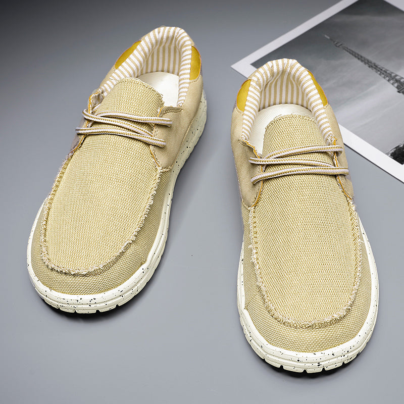 Men's Canvas Lace Boat Shoes