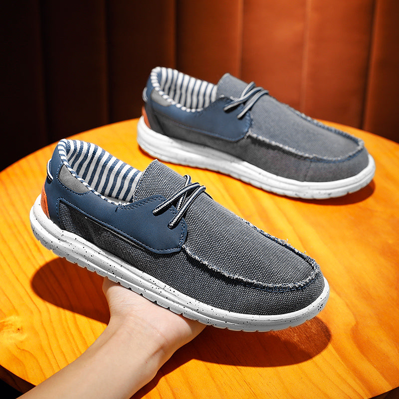 Men's Canvas Lace Boat Shoes