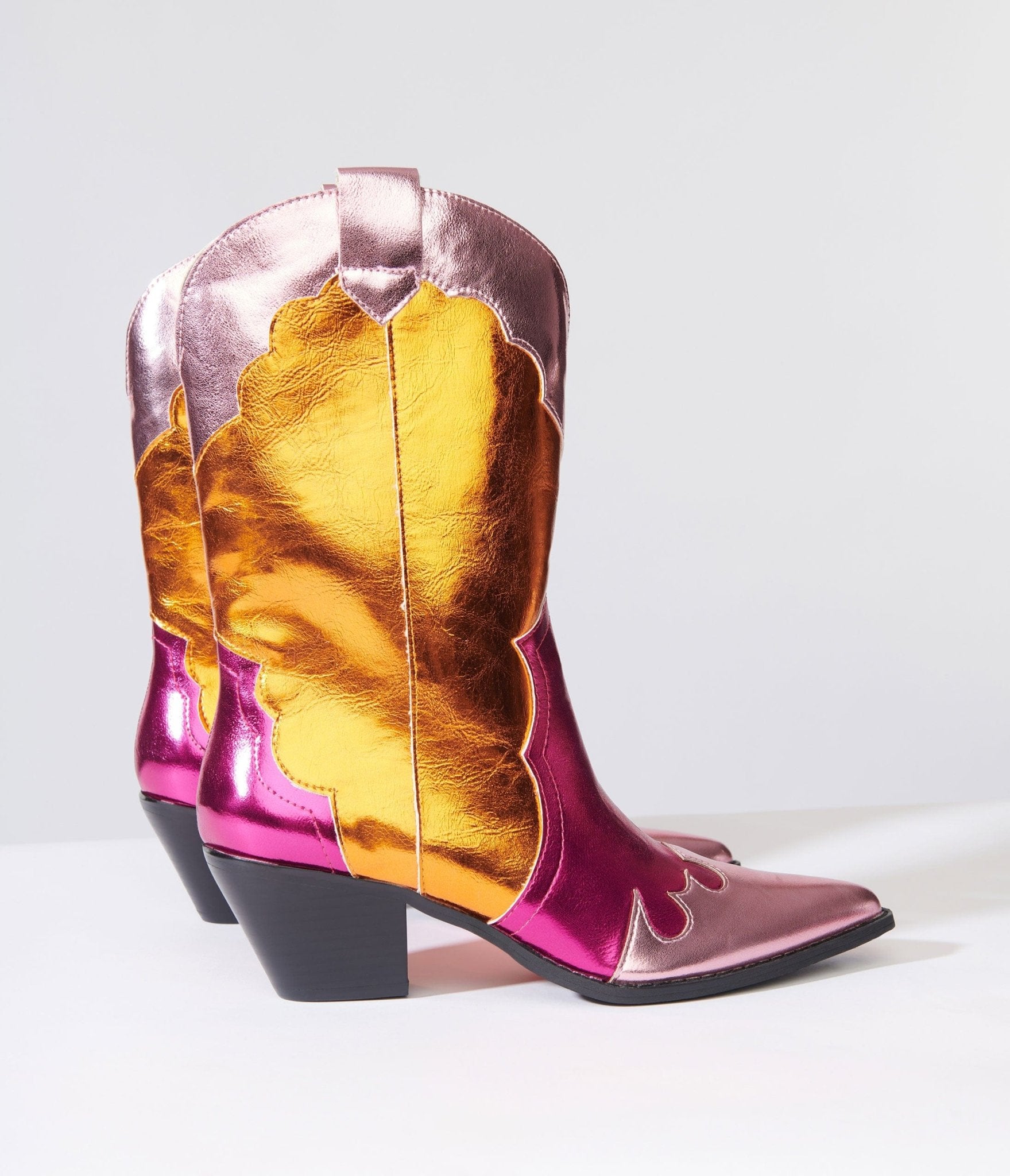 Metallic Multicolored Cowboy Boot