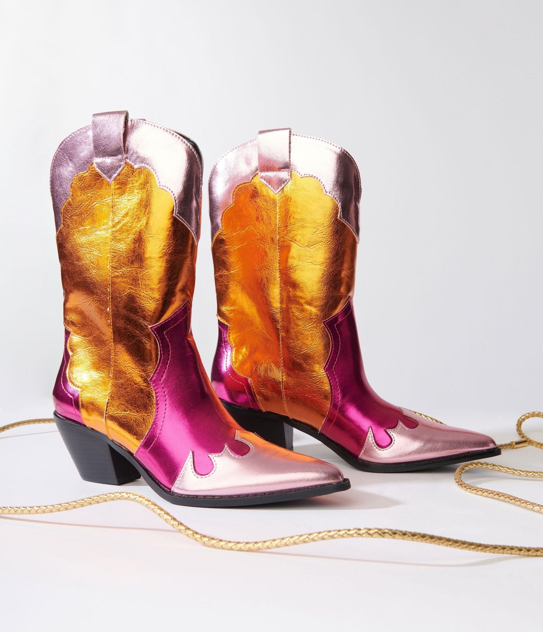 Metallic Multicolored Cowboy Boot