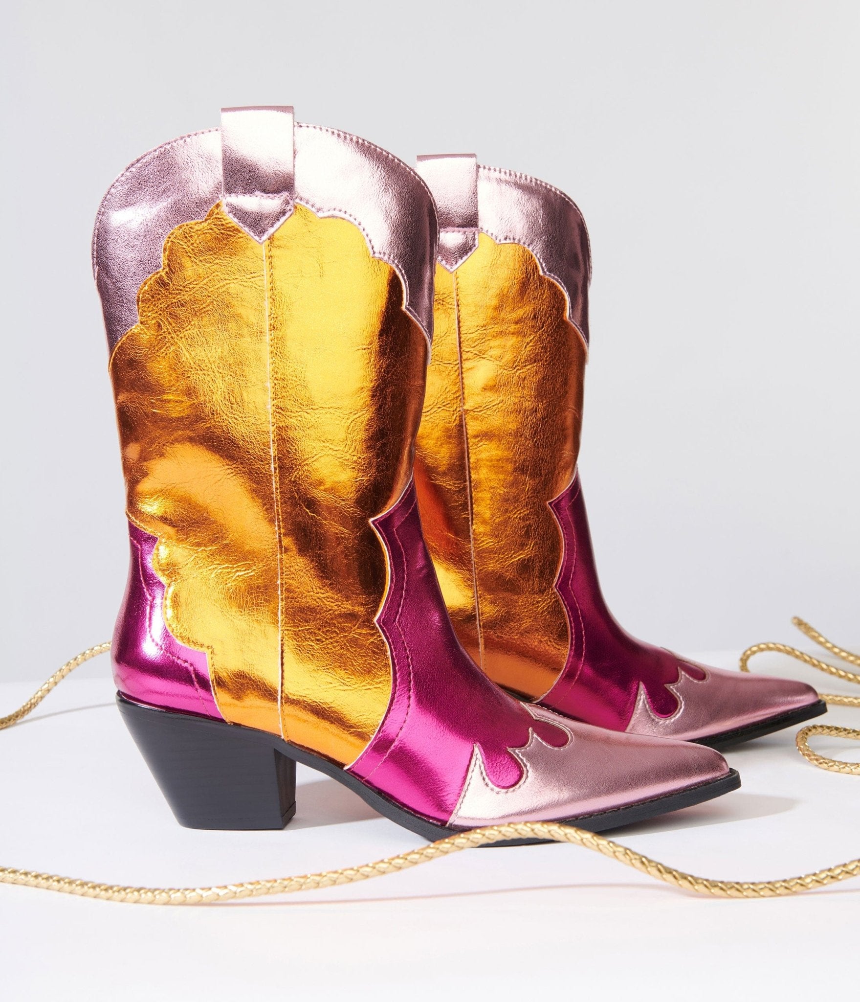 Metallic Multicolored Cowboy Boot