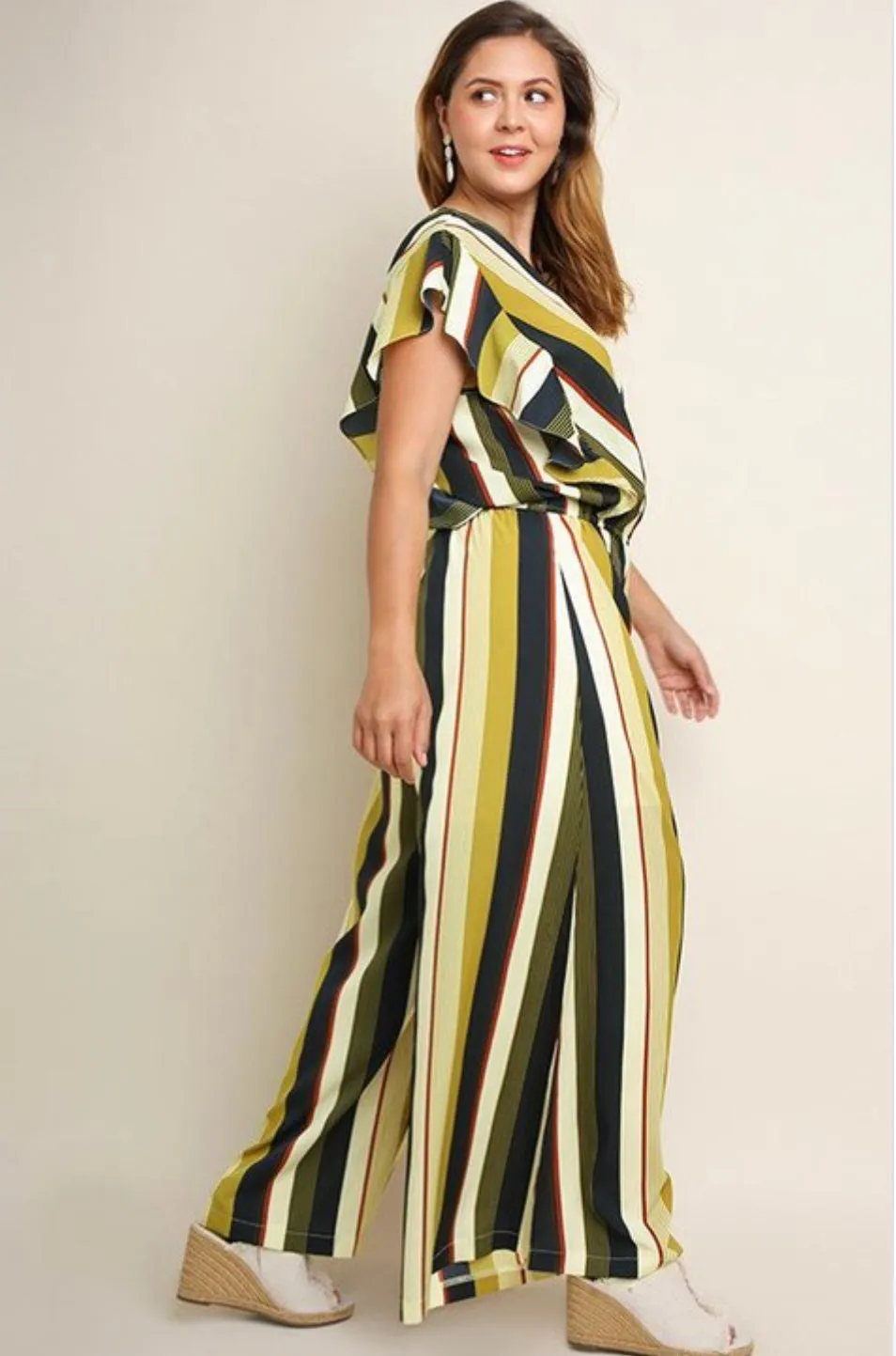 Multicolor Striped Jumpsuit PLUS