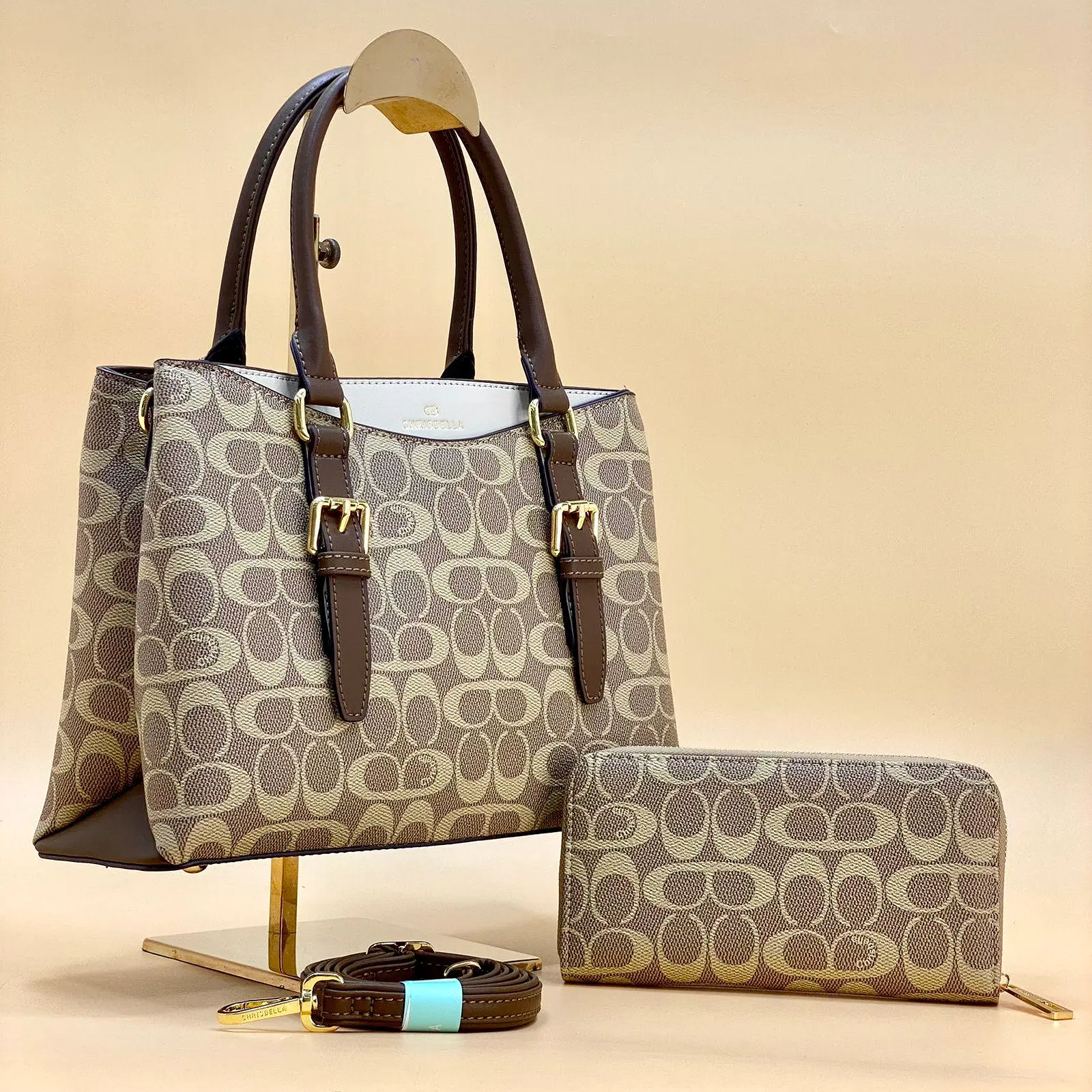 NEW CHRIBELLA  , WOMEN HANDBAGS 2IN1 B338