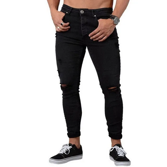 New Men Ripped holes jeans