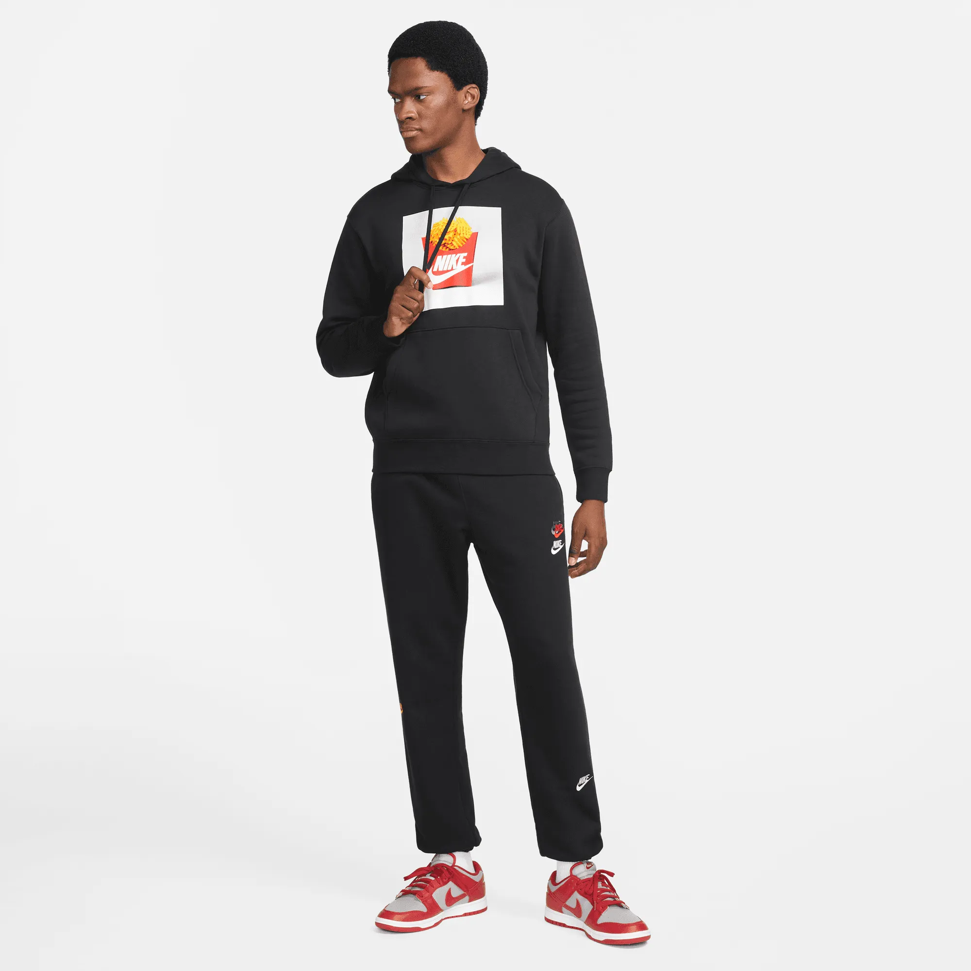 NIKE BRUSHED-BACK PULLOVER HOODIE