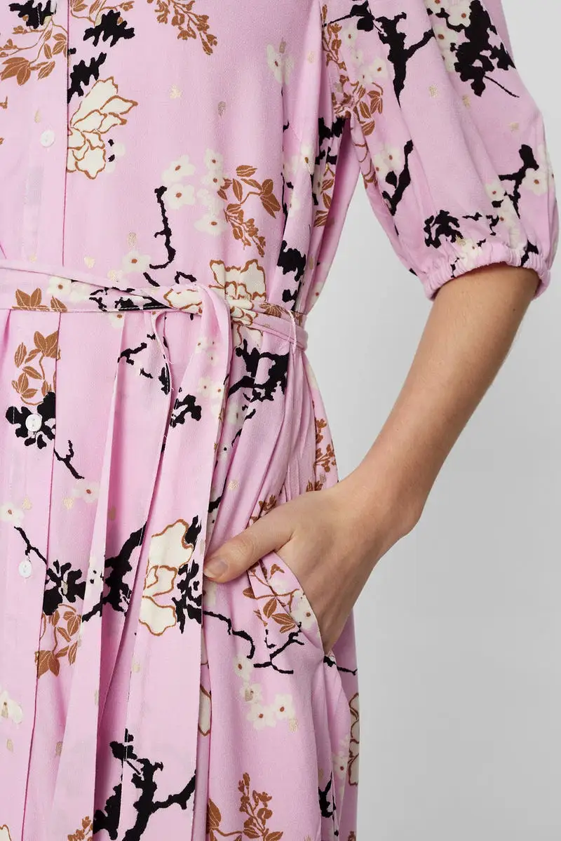 Numph Nucataline Roseate Spoonbill Shirt Dress