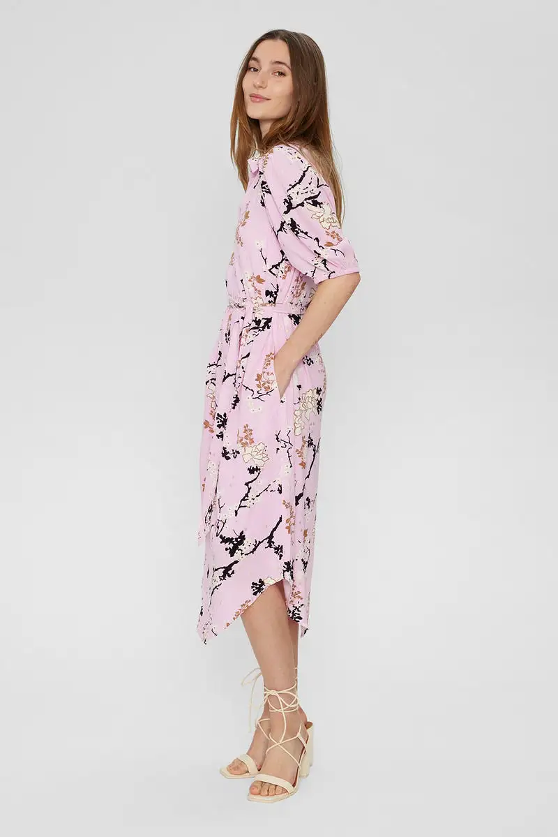 Numph Nucataline Roseate Spoonbill Shirt Dress