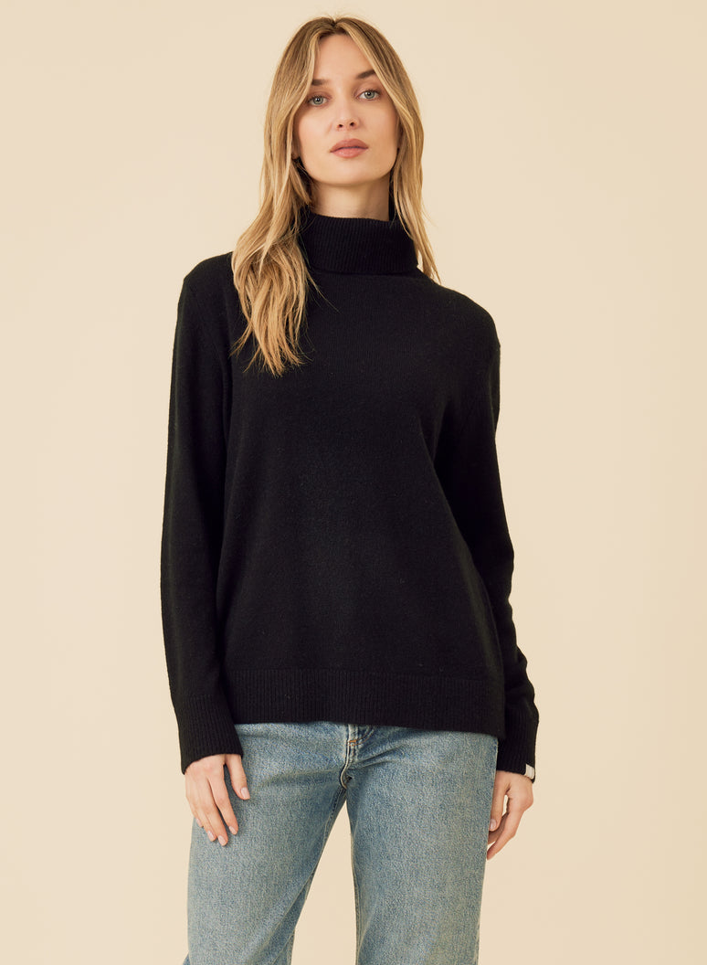 One Grey Day Sloane Cashmere Turtleneck Sweater