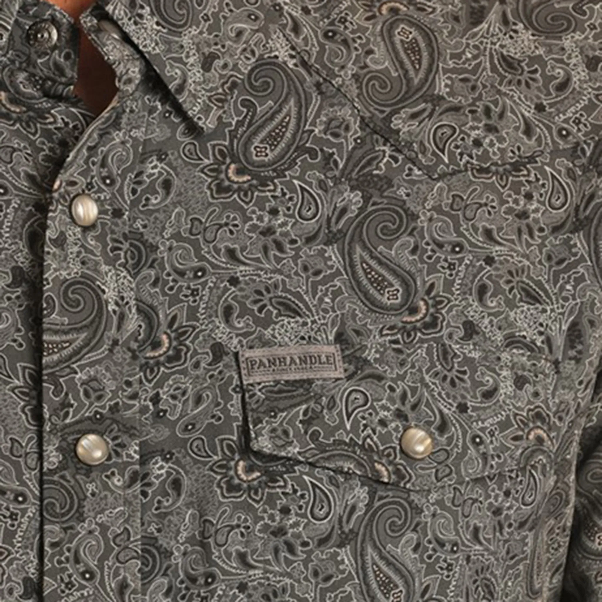 Panhandle Men's Charcoal Paisley Shirt