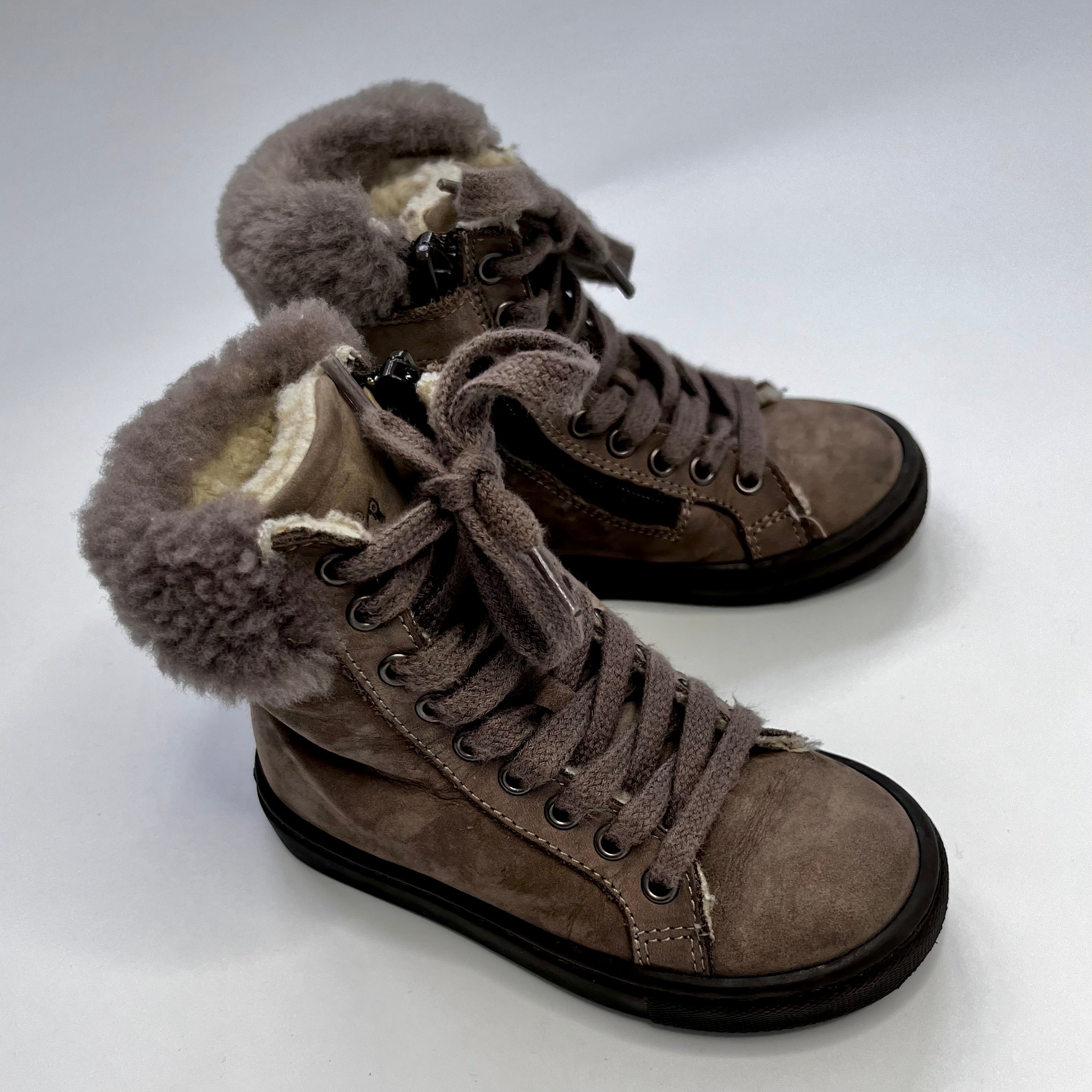 Papouelli x The Fashion Bug Blog Taupe Boots: Size EU 24