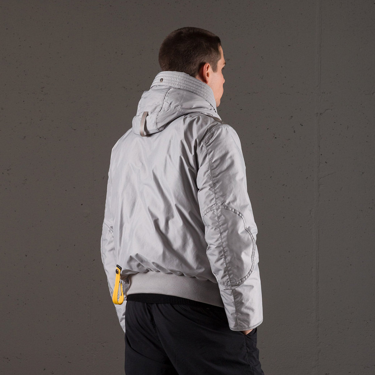 Parajumpers - Gobi Base Hooded Bomber Jacket in Paloma Grey