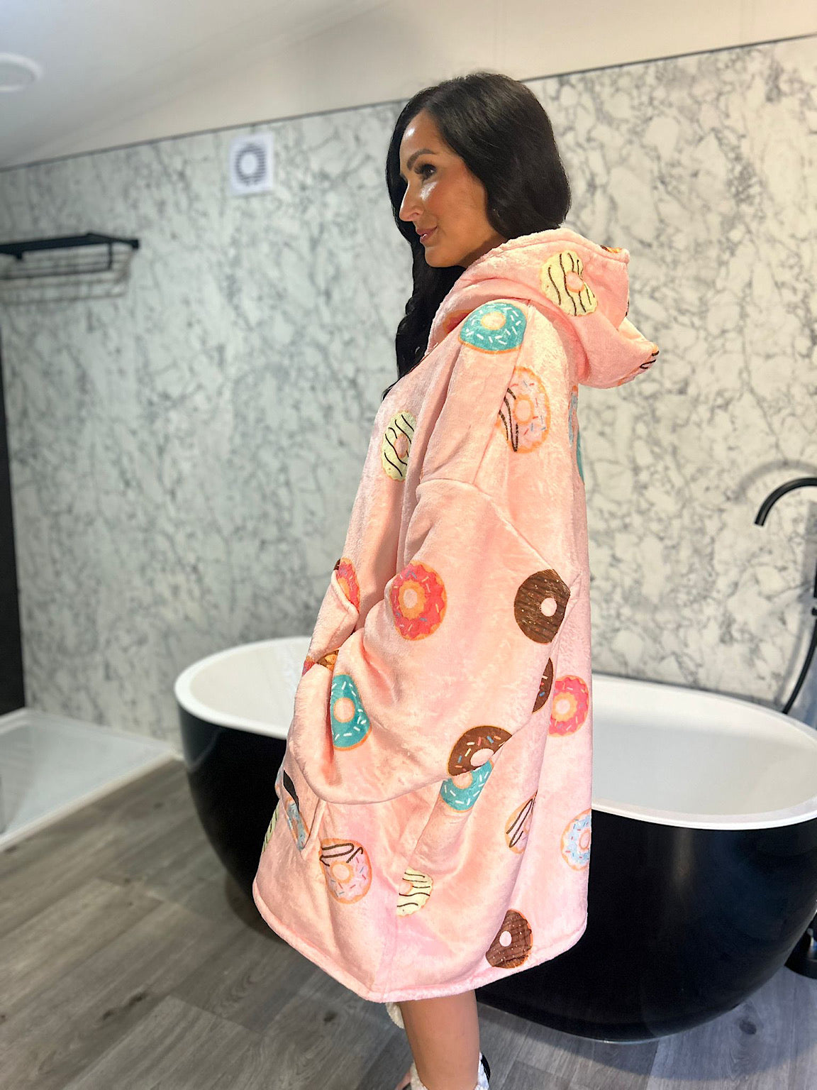 Peach Donuts Oversized Blanket Hoodie