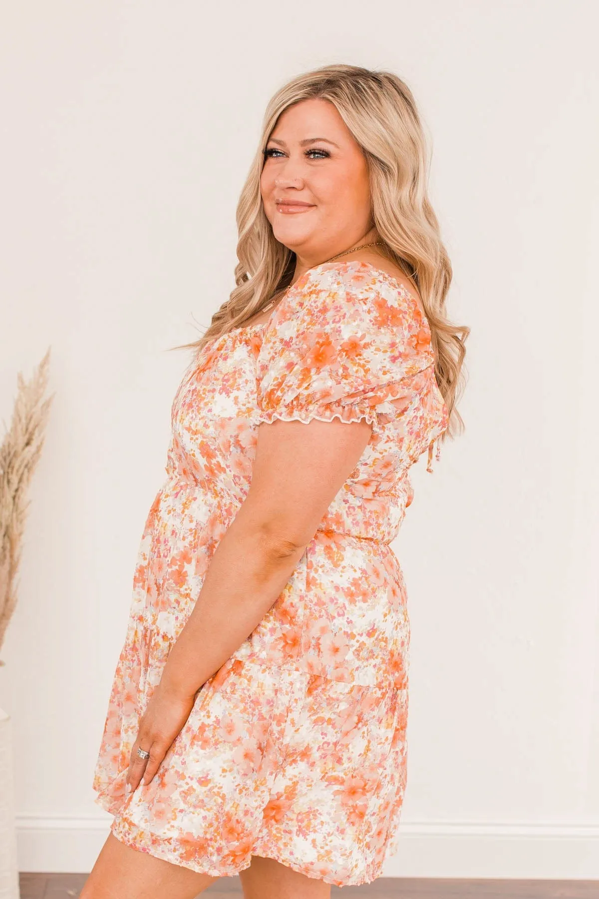 Perfect Pose Floral Dress- Orange