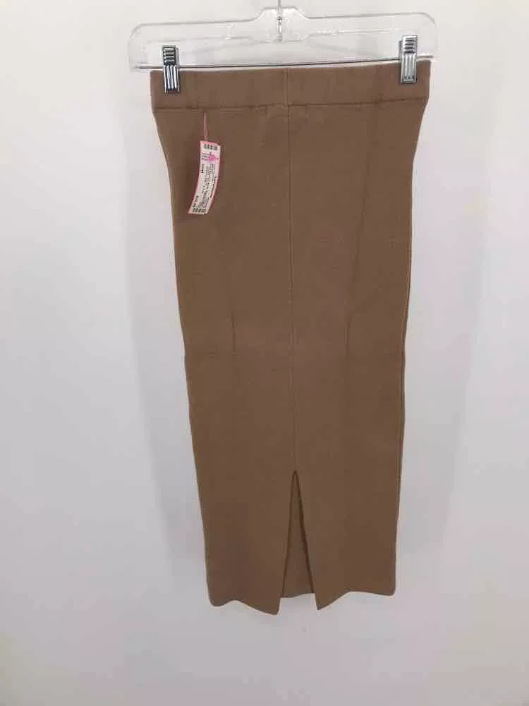 Pre-Owned Good American Brown Size Small Midi Skirt