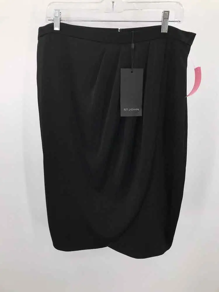 Pre-Owned St John Black Size 14 Midi Skirt