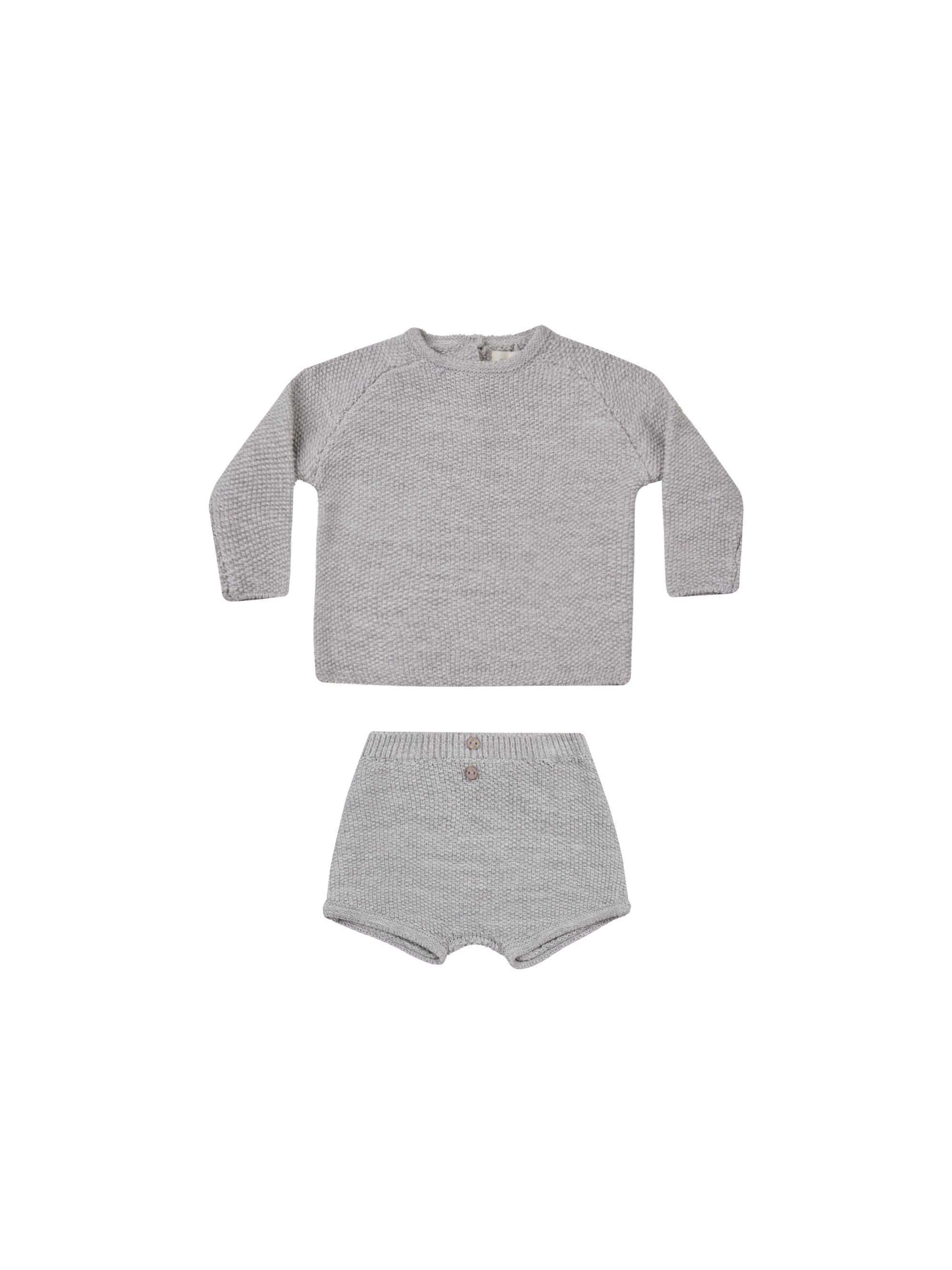 Quincy Mae - Summer knit set - heathered periwinkle