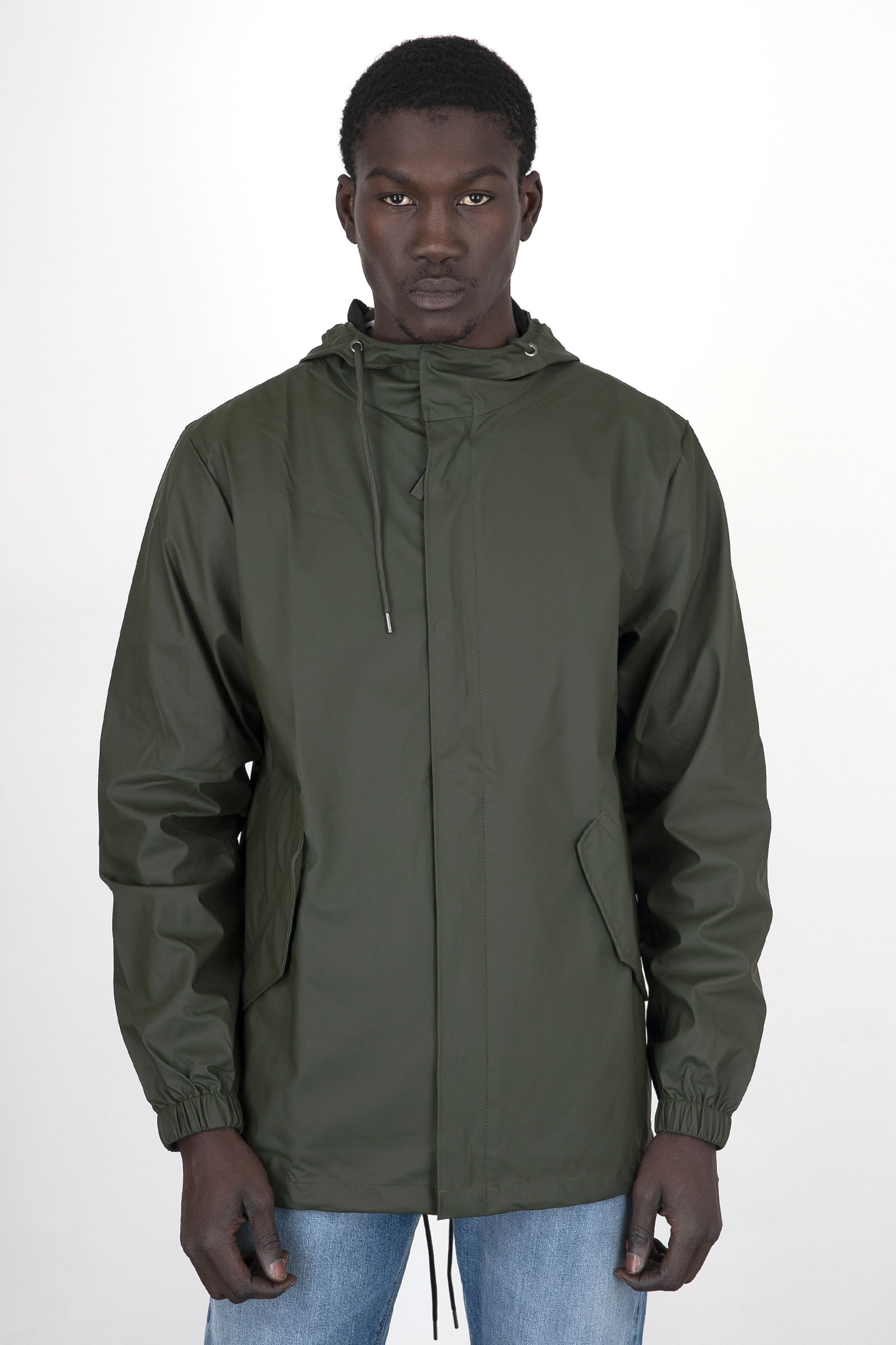 Rains Fishtail Jacket Verde Scuro Uomo