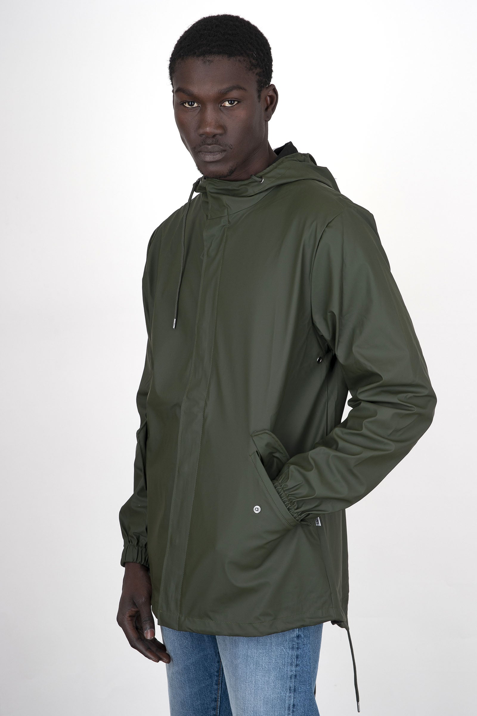 Rains Fishtail Jacket Verde Scuro Uomo