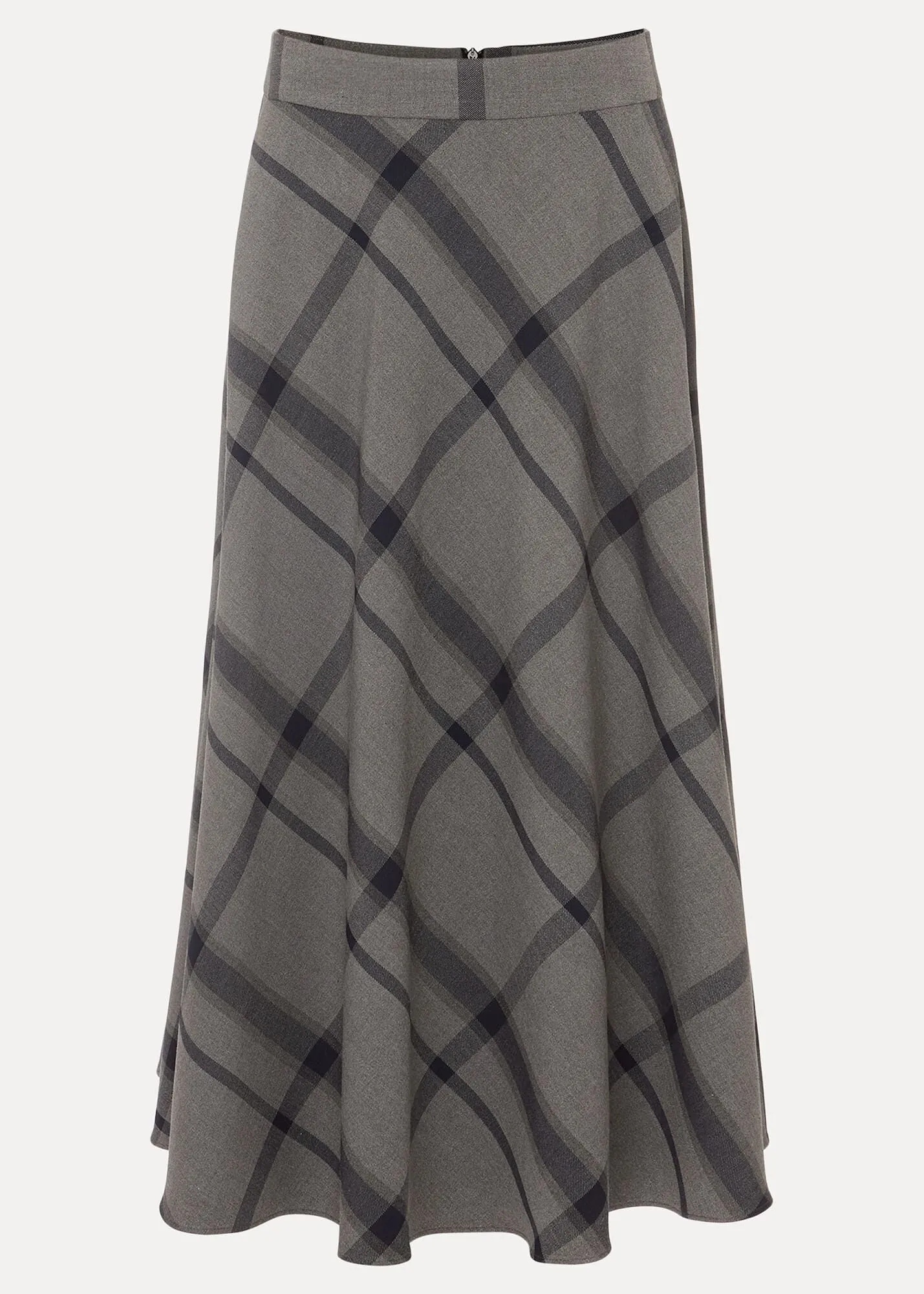 Samiya Check A Line Midi Skirt