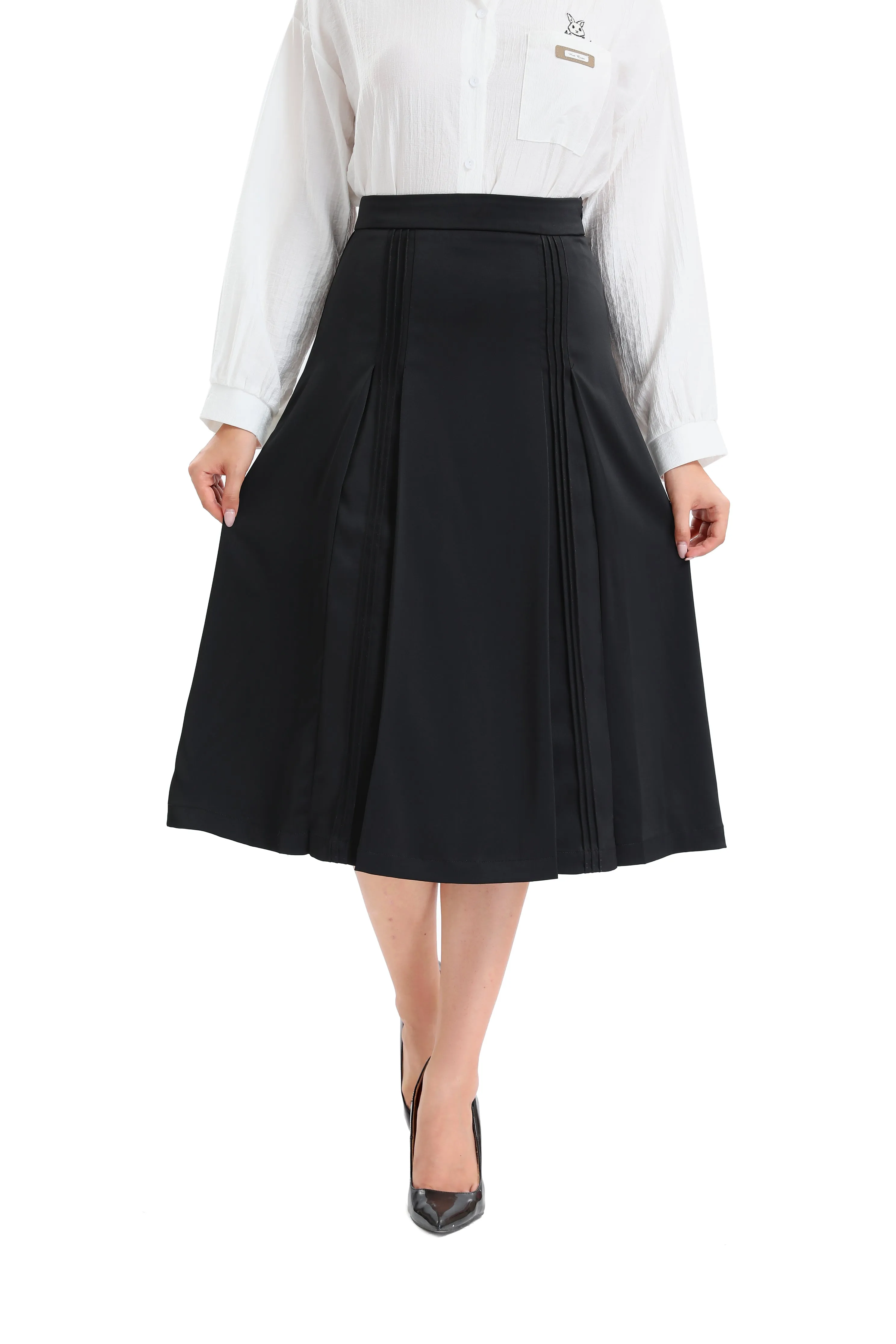 Satin Detailed Midi Skirt