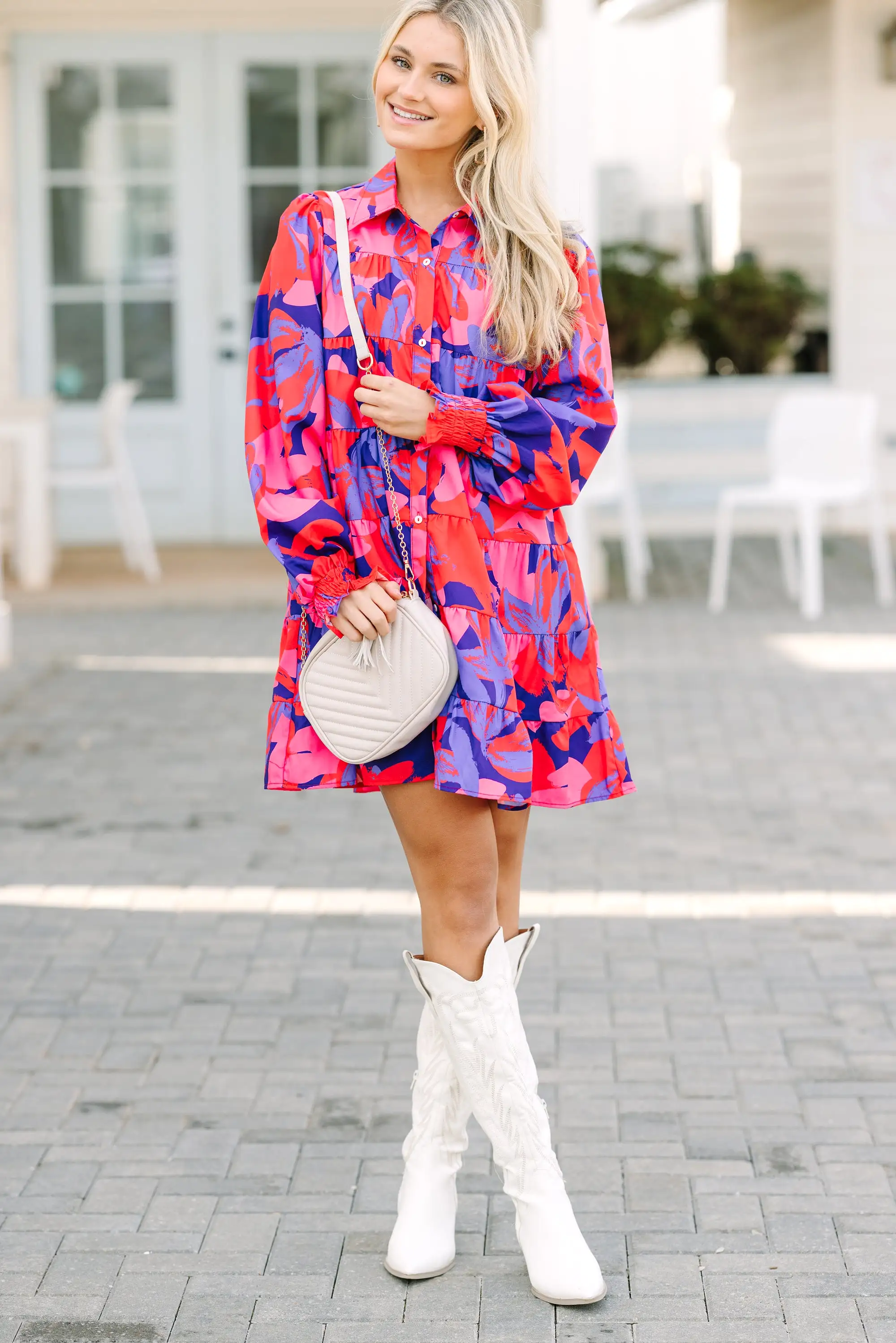 Say What You Love Pink Floral Dress