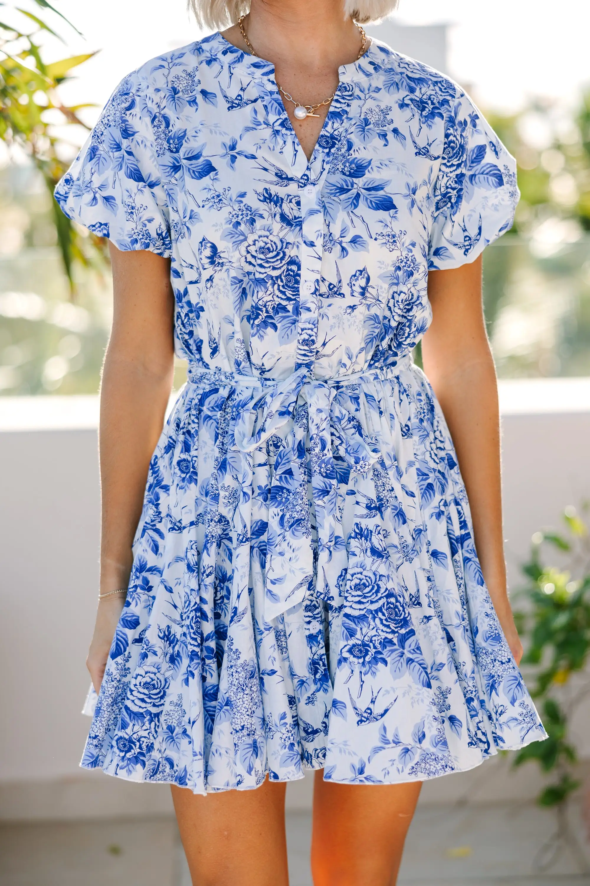 See You There Blue Floral Dress