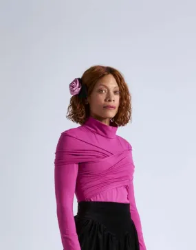 Shawl Turtleneck - Pink