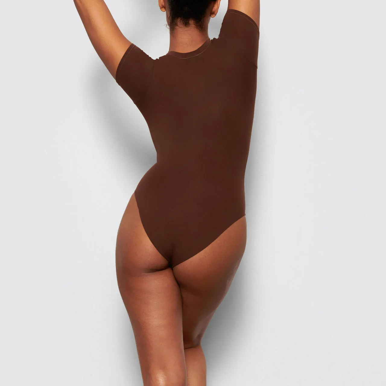 SKIMS FITS EVERYBODY T-Shirt Bodysuit Cocoa - Dark Brown