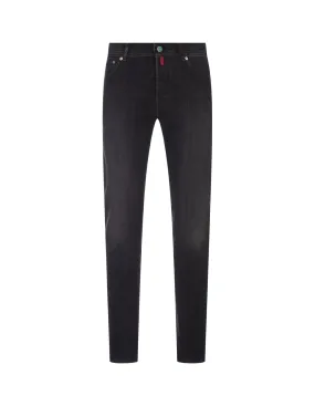 Slim Fit Jeans In Black Stretch Denim