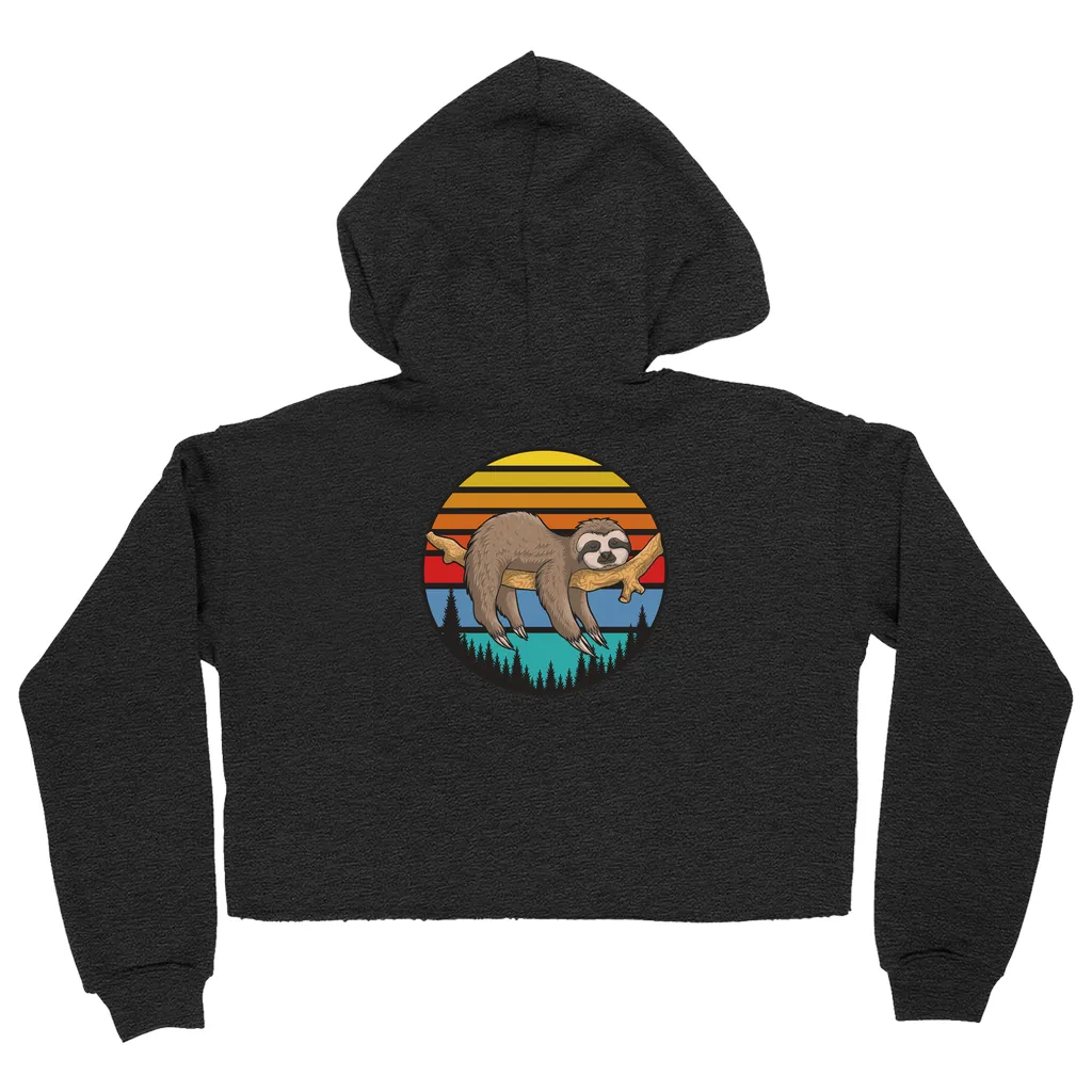 Sloth's Life Cropped Hoodie