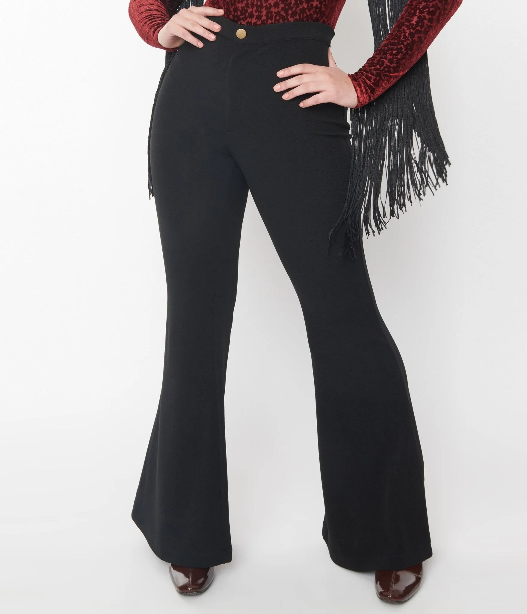 Smak Parlour 1970s Black Find Your Flare Pants