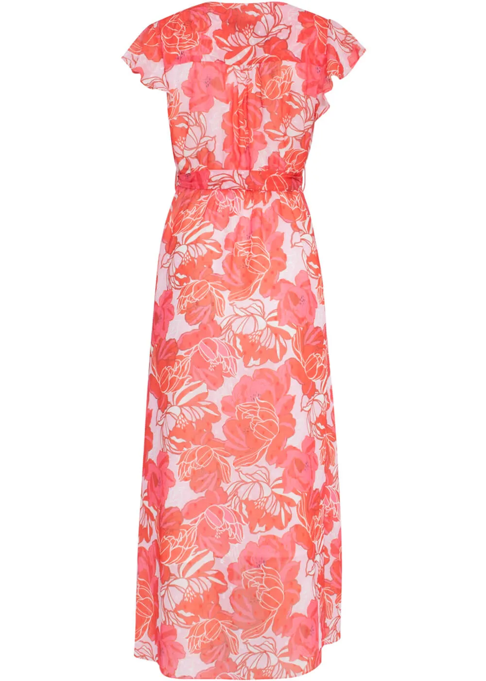 Smashed Lemon Florals Forward 70's Floral Dress Pink